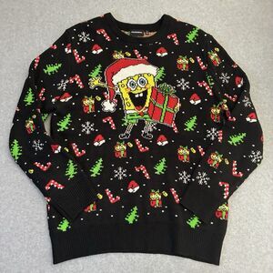 Nickelodeon SpongeBob Christmas Sweater Men’s Large Ugly Sweater Holiday